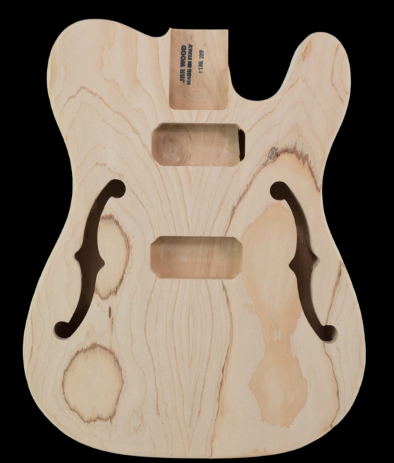 Telecaster body thinline poplar + top cedar