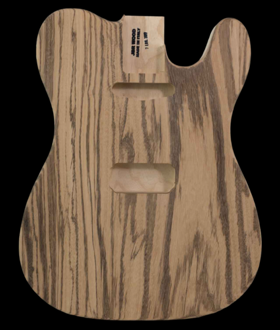 Telecaster body ash + top zebran wood