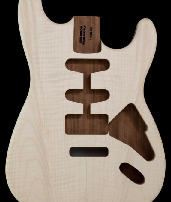 Stratocaster body mahogany + top marbled maple
