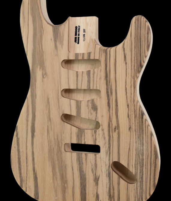 Stratocaster body ash + top zebran wood