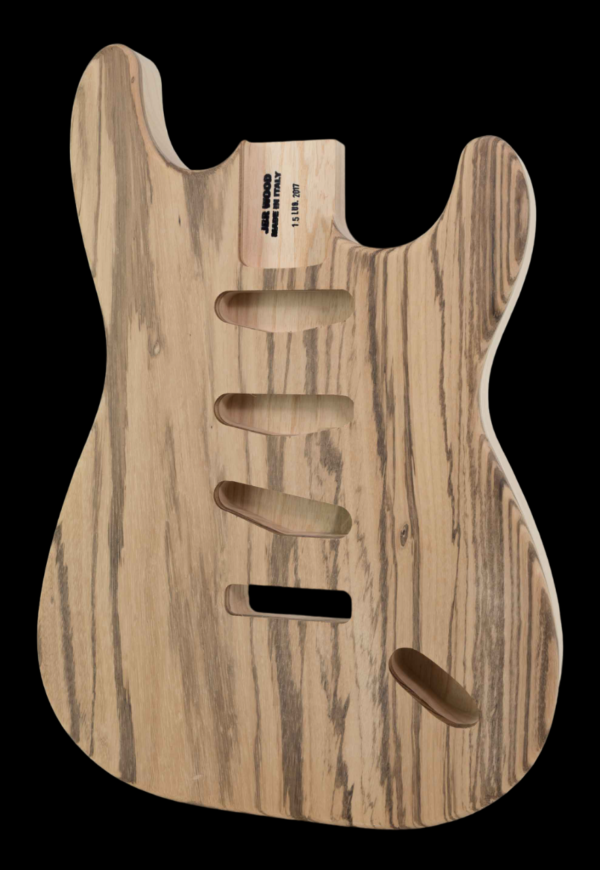 Stratocaster body ash + top zebran wood