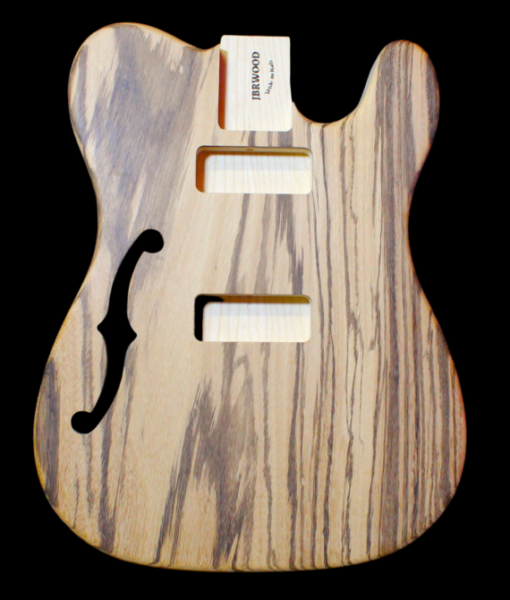 Telecaster body thinline ash + top zebran wood