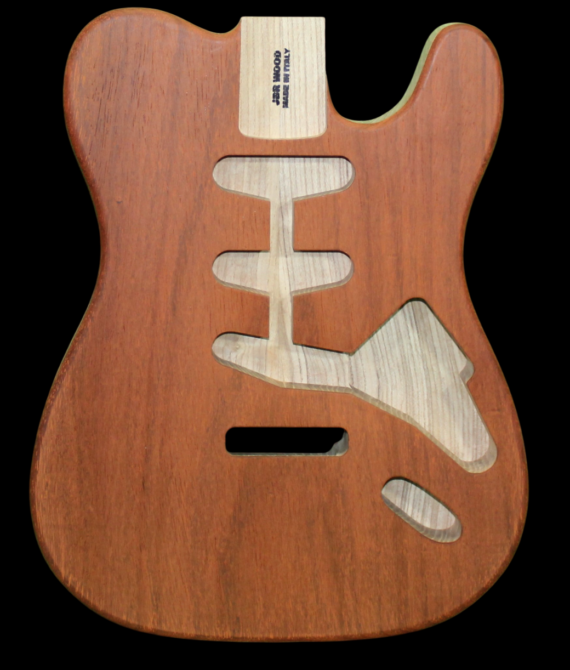 Telecaster hybrid body ash + top padouk